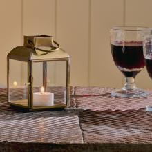 Nkuku Maro Brass Lantern