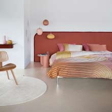 Bedding House Curves Coral Duvet Cover Set