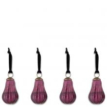 Nkuku Pannee Drop Baubles - Ruby (set of 4)
