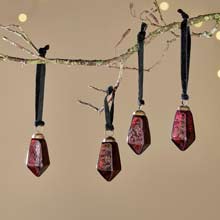 Nkuku Ratnam Baubles - Ruby - Small (set of 4)