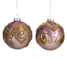 Goodwill Glass Jewel / Bead Top Grad Ball Ornament