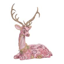 Goodwill Fabric Sequined Lying Deer (table top) 