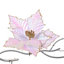 Goodwill Fabric Metallic Poinsettia on Clip