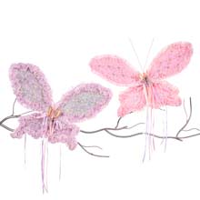 Goodwill Fabric Ruffled Butterfly on Clip