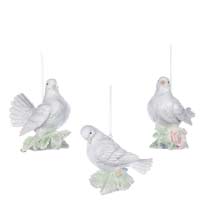 Goodwill Ice Gilt Dove with Roses Ornament