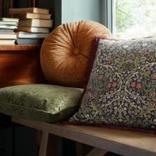 William Morris At Home Blackthorn Cushion Midnight 50/50cm