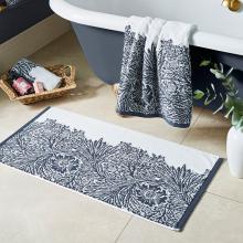 William Morris At Home Marigold Bath Mat Prussian Blue