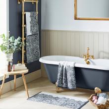 William Morris At Home Marigold Bath Mat Prussian Blue