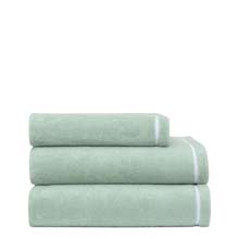 Yves Delorme Couture Duetto Towel Amande / Blanc