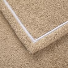 Yves Delorme Couture Duetto Towel Lin / Blanc