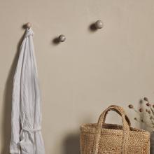 Nkuku Paladi Marble & Iron Round Grey Hook 