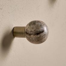 Nkuku Paladi Marble & Iron Round Grey Hook 