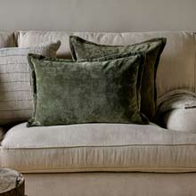 Nkuku Pilani Velvet & Linen Cushion Cover