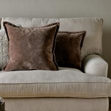 Nkuku Renwal Velvet & Linen Cushion Cover