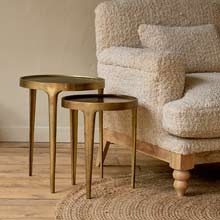 Nkuku Rohia Cast Metal Table 