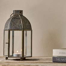Nkuku Sabra Lantern | Aged Antique 
