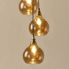 Nkuku Ziva Recycled Glass Statement Cluster Pendant 