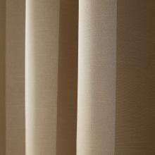 Laura Ashley Lille Stripe Truffle / Natural Lined Curtains