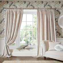Laura Ashley Loretta Pale Truffle Lined Curtains