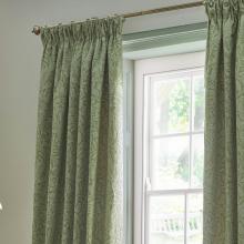 The Original Morris & Co Acorn Tonal Jacquard Sage Curtains