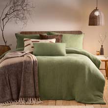 Yard Ribble Acid Washed Duvet Cover Set Khaki