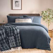 Yard Ribble Acid Washed Duvet Cover Set Ink