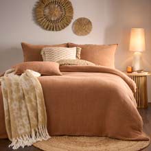 Yard Ribble Acid Washed Duvet Cover Set Pecan