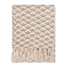 Yard Saku Printed Throw Olive