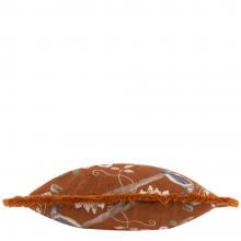 Sanderson Porcelain Garden Fringed Chenille Cushion Cover Rust