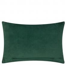 The Original Morris & Co Brook embroidered Velvet Cushion Forest Green 