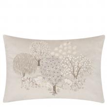 The Original Morris & Co Brook embroidered Velvet Cushion Linen