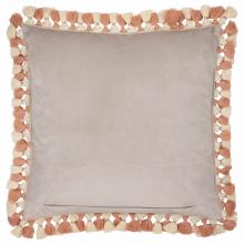 The Original Morris & Co Cray Tasselled Velvet Cushion Stone / Clay