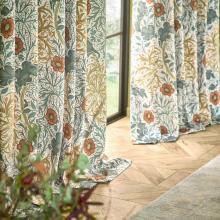 The Original Morris & Co Seaweed Curtains Stone / Sunflower