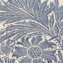The Original Morris & Co Marigold Embroidered Cushion Indigo