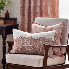 The Original Morris & Co Marigold Embroidered Cushion Russet