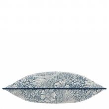 The Original Morris & Co Marigold Piped Jacquard Cushion Indigo