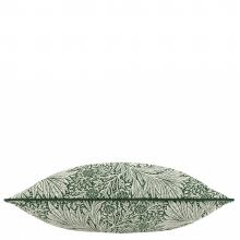 The Original Morris & Co Marigold Piped Jacquard Cushion Leaf Green