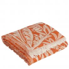 The Original Morris & Co Acorn Tonal Jacquard Throw Brick