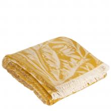The Original Morris & Co Acorn Tonal Jacquard Throw Gold