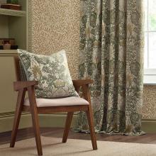 The Original Morris & Co Snakeshead Jacquard Chenille Curtains Sunflower / Stone