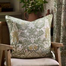 The Original Morris & Co Snakeshead Cushion Sunflower / Stone