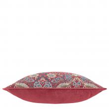 The Original Morris & Co Strawberry Thief Piped Jacquard Cushion Berry