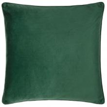 The Original Morris & Co Strawberry Thief Piped Jacquard Cushion Forest Green