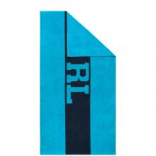 Ralph Lauren Home Signature Beach Towel - Turquoise / Navy