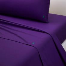 Ralph Lauren Home Polo Player II Flat Sheet Chalet Purple