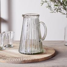 Nkuku Minati Ribbed Glass Jug