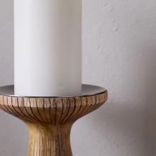 Nkuku Omari Mango Wood Candlestick - Natural