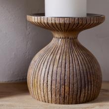 Nkuku Omari Mango Wood Candlestick - Natural
