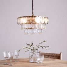 Nkuku Kagitha Recycled Glass Chandelier Clear 