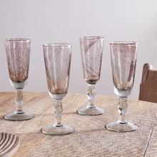 Nkuku Llanera Champagne Glass Plum (Set of Four)